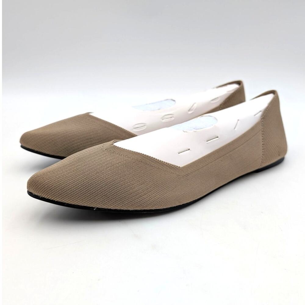 Mia Kerri Pointed Toe Slip-On Flat Shoes Women's Beige Size US10M EU40.5